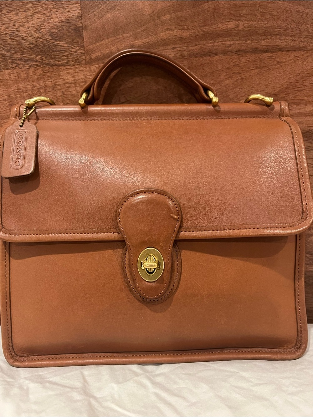 Coach British Tan “Willis” Handbag